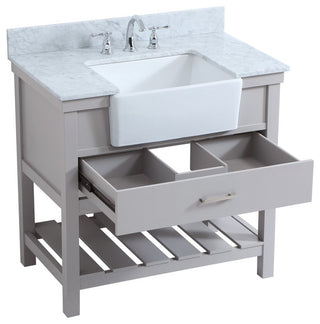 Home Living 22" Farmhouse Grey-Light Bathroom Vanity