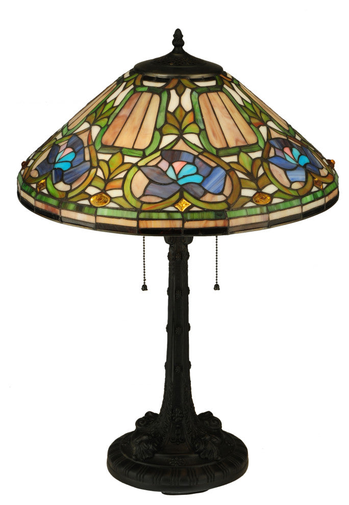 Meyda lighting 124816 26.5"H Tiffany Floral Table Lamp