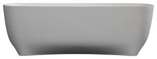67" White Matte Solid Surface Resin Bathtub