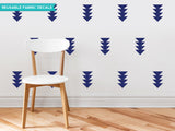 Four Triangle Arrow Fabric Wall Decals, Set of 32, Navy
