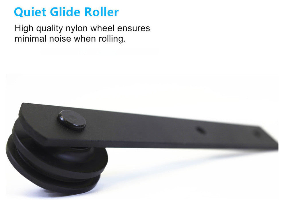 Sliding Barn Door Hardware for Double Door, Straight Design, 13'