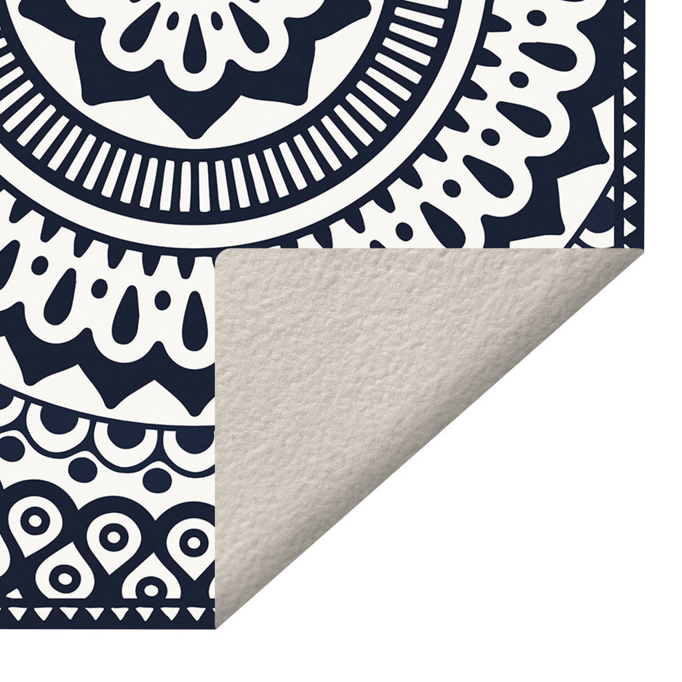 Geometric Mandala Vinyl Floor Mat, 2' x 3'