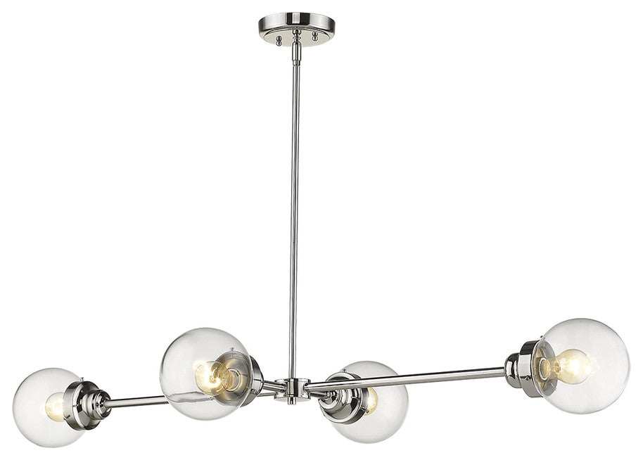 Portsmith 4-Light Polished Nickel Island Pendant