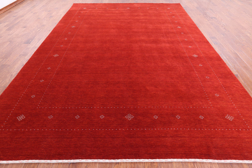 10' 0" X 13' 8" Persian Gabbeh Hand-Knotted Rug Q11365