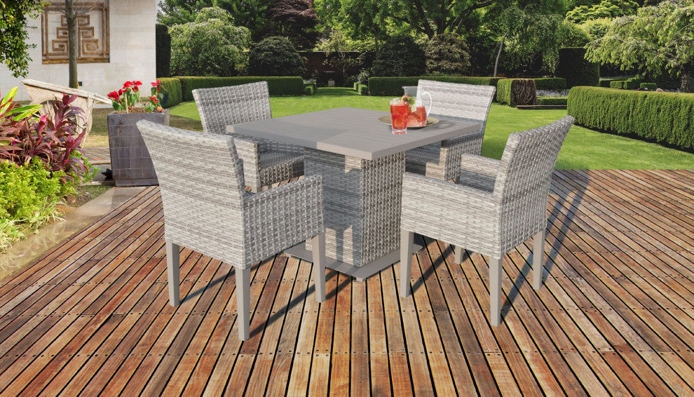 Fairmont Square Dining Table with 4 Chairs, Without Cushions
