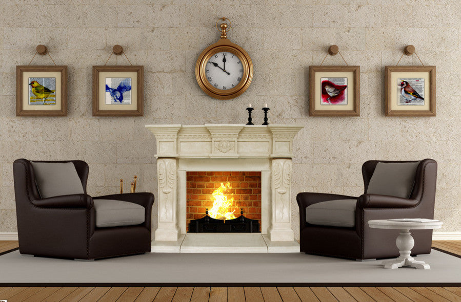President Series Oxford Cast Stone Fireplace Mantel