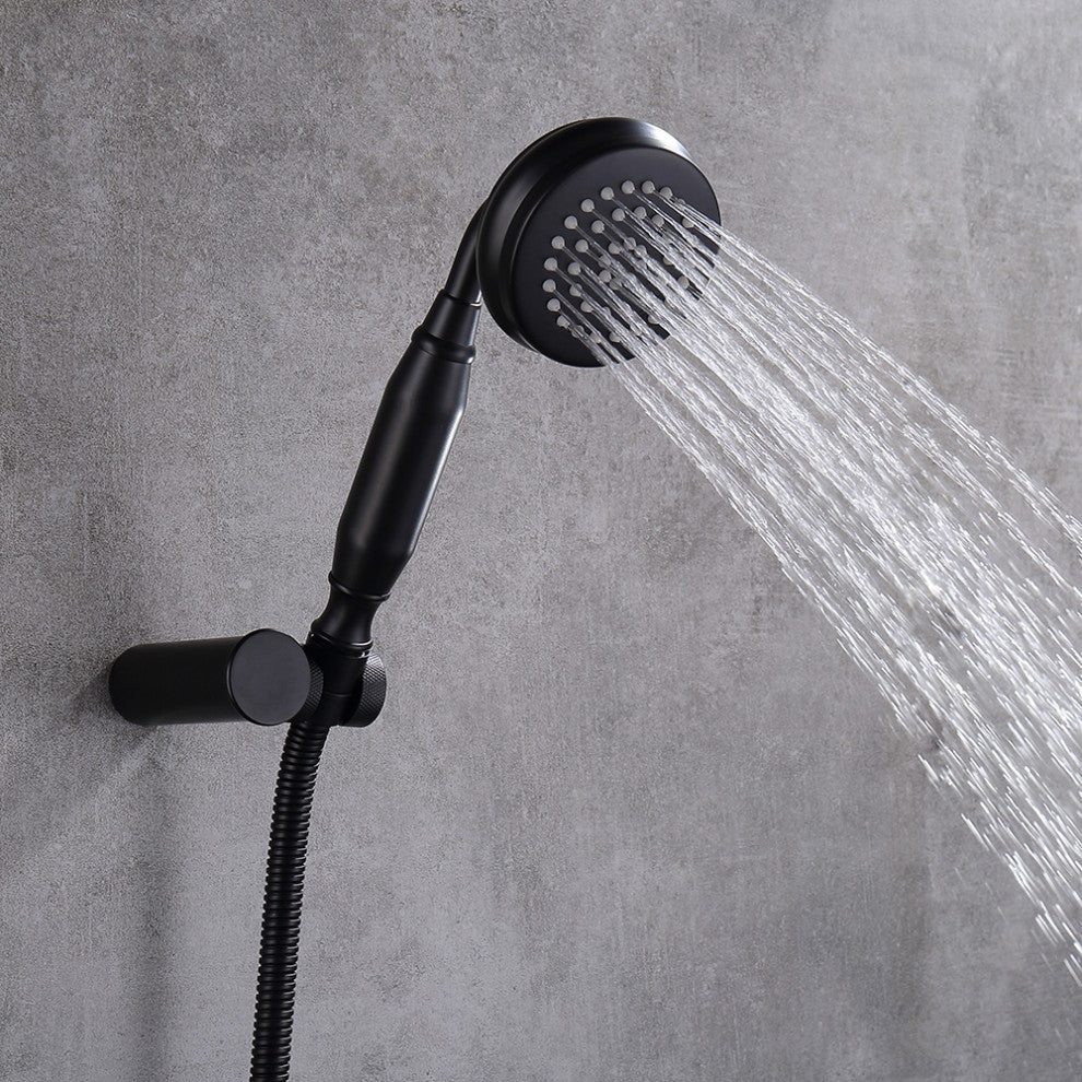 Ruth Industrial Pipe Wall Mounted Bathtub Filler Faucet with Hand Shower