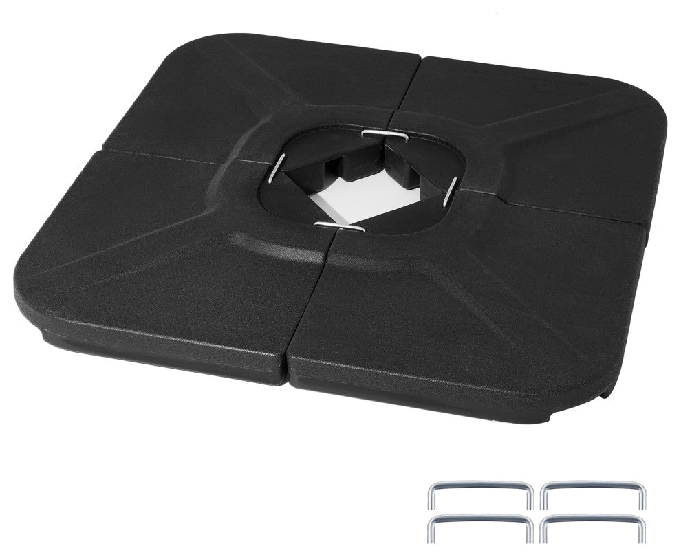 JEAREY 4-Pieces Cantilever Umbrella Base Stand, Black