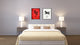 Dog Chinese Zodiac White Print on Canvas with Picture Frame, 28"x37"