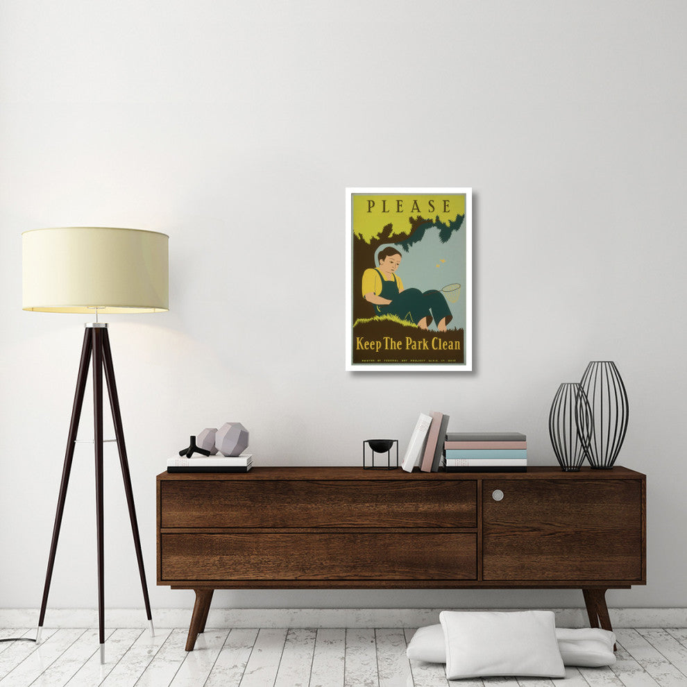 "Please Keep the Park Clean, 1938" Paper Print by Stanley Thomas Clough, 22"x32"
