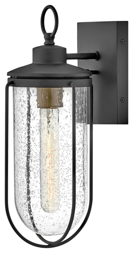 Lark Moby Small Wall Mount Lantern, Museum Black