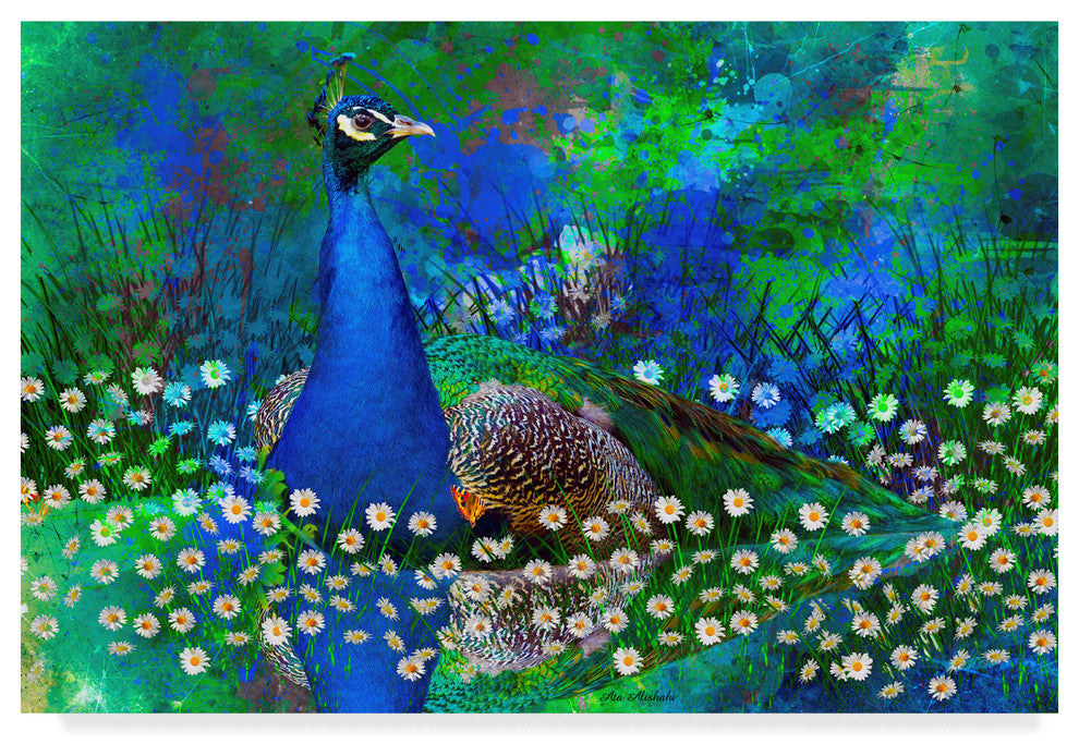 "Peacock 2" by Ata Alishahi, Canvas Art, 12"x19"