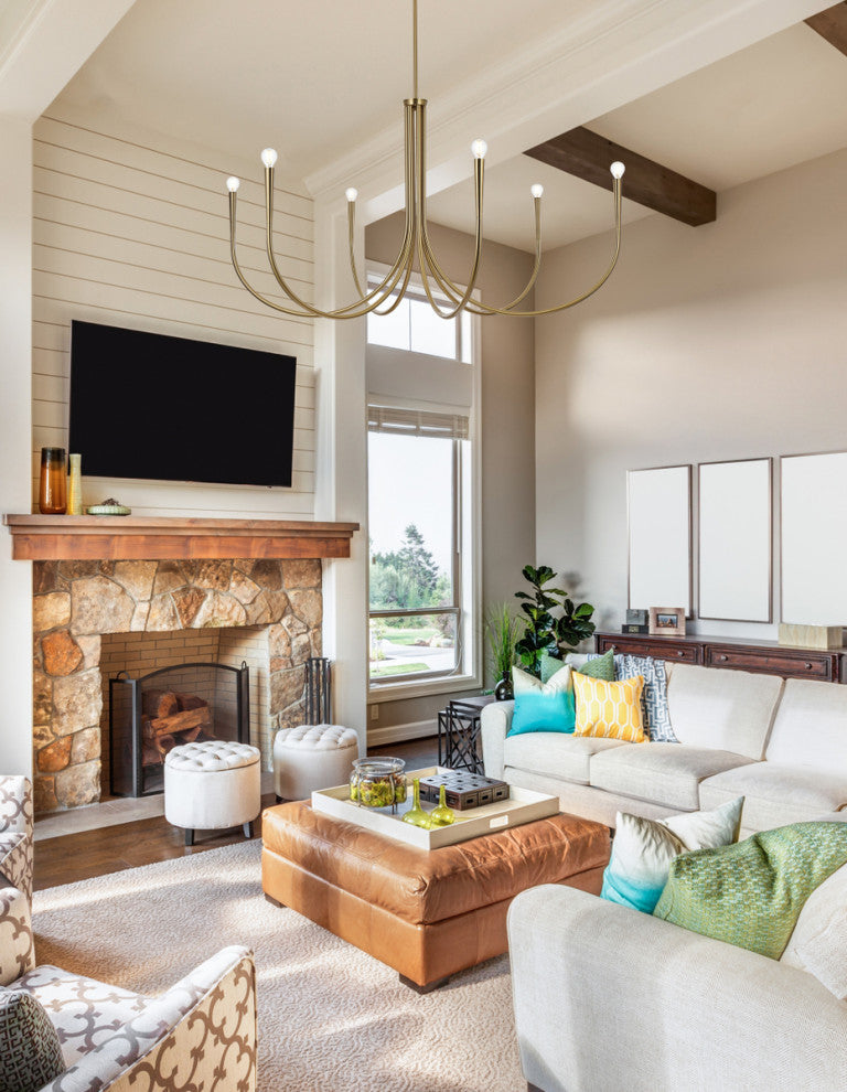 Home Living 50" Chandelier, Gold