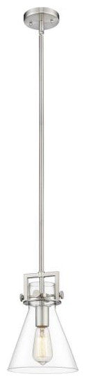 Innovations 411-1S-SN-8CL 1-Light Mini Pendant, Brushed Satin Nickel