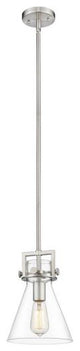 Innovations 411-1S-SN-8CL 1-Light Mini Pendant, Brushed Satin Nickel