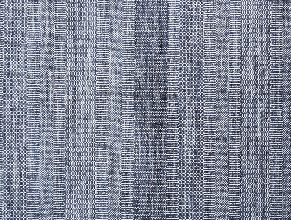 Weave & Wander Caldecott Navy/Silver 9'6"x13'6" Hand Knotted Area Rug