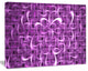 Purple Watercolor Fractal Pattern, Abstract Art on Canvas, 40x30