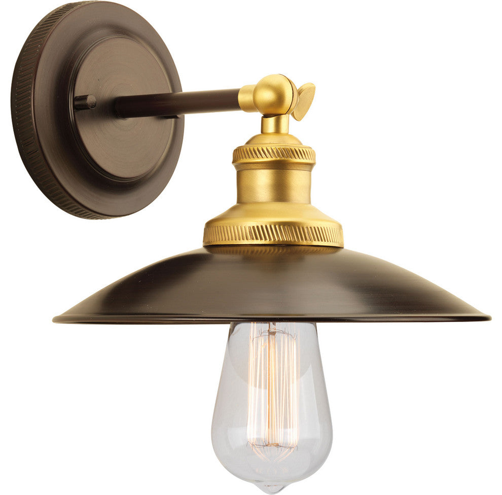 Progress Lighting 1-100W Medium Swivel Wall Sconce, Antique Bronze