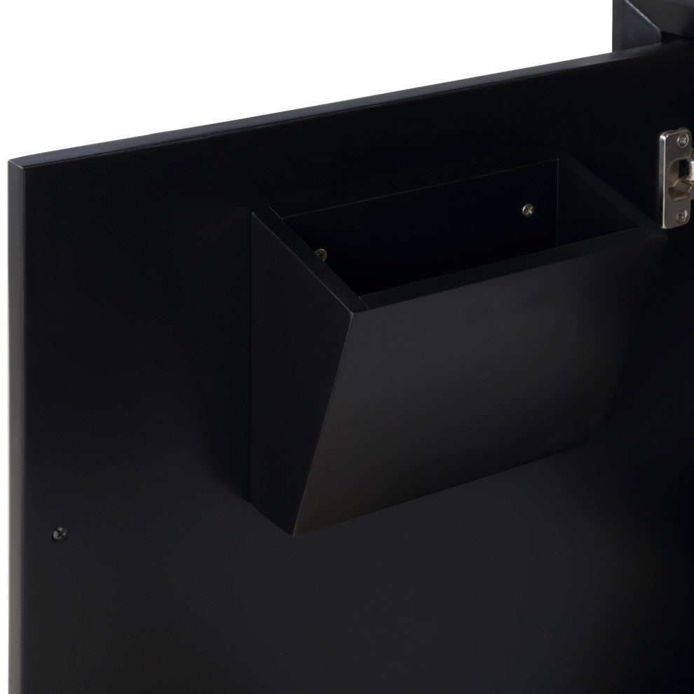Gracie Bathroom Vanity, Midnight Black With White Quartz, 36"