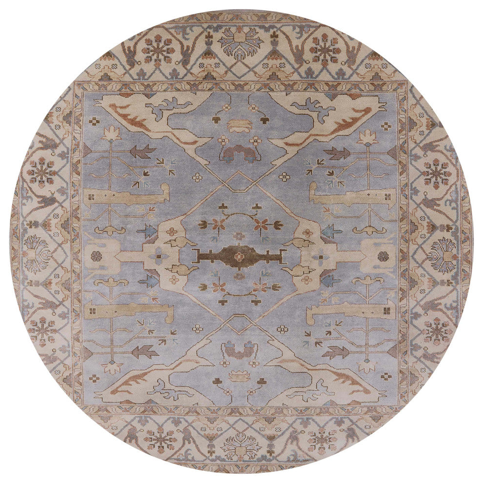Ahgly Company Indoor Round Mid-Century Modern Area Rugs, 7' Round