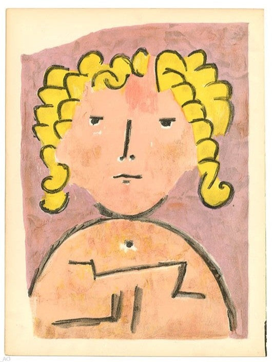 Paul Klee Head of a Child, 21"x28" Wall Decal