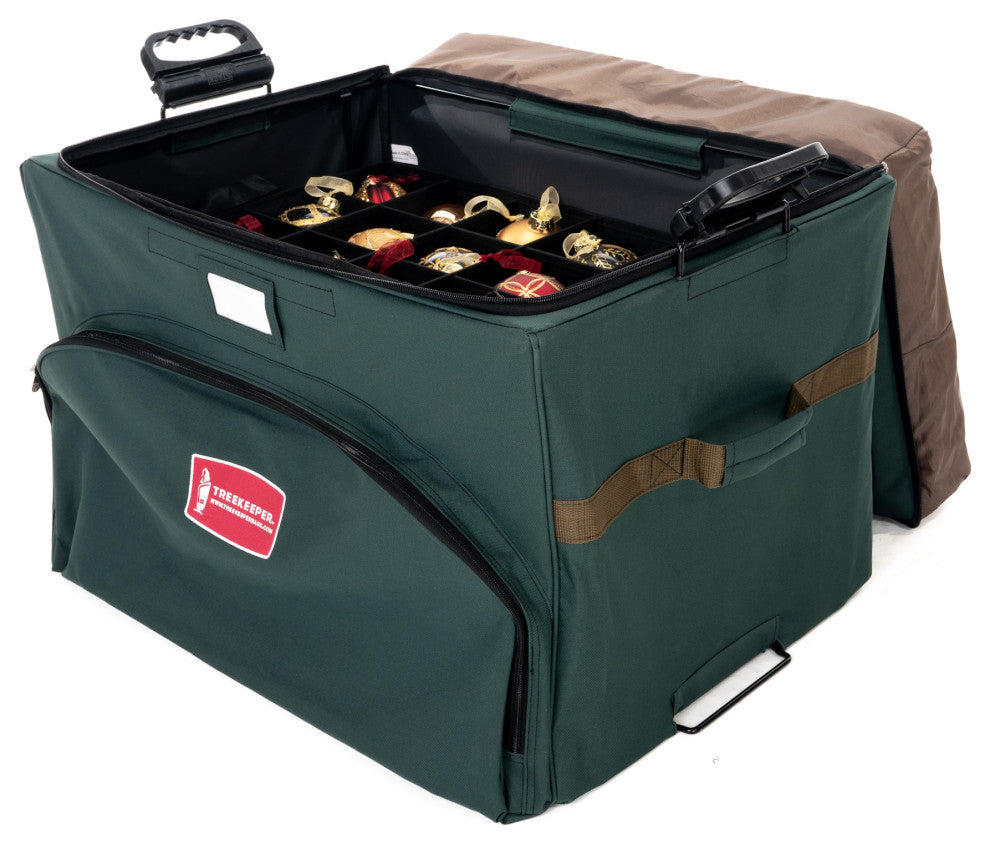 72 (4 in.) Christmas Ornament Storage Box w/ Top Pocket