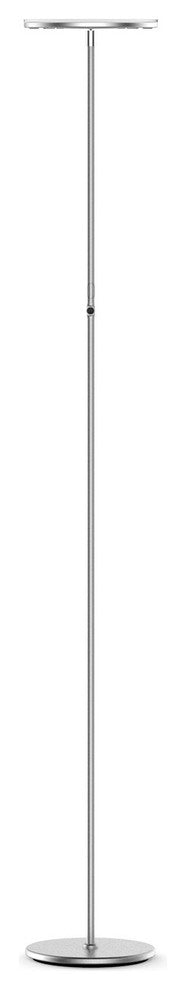 Simple Bright and Warm White Touch-Dimming Floor Lamp, 71", Silver