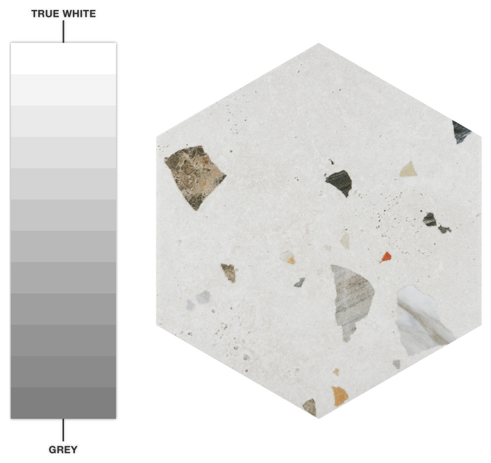 Sonar Hex White Porcelain Floor and Wall Tile