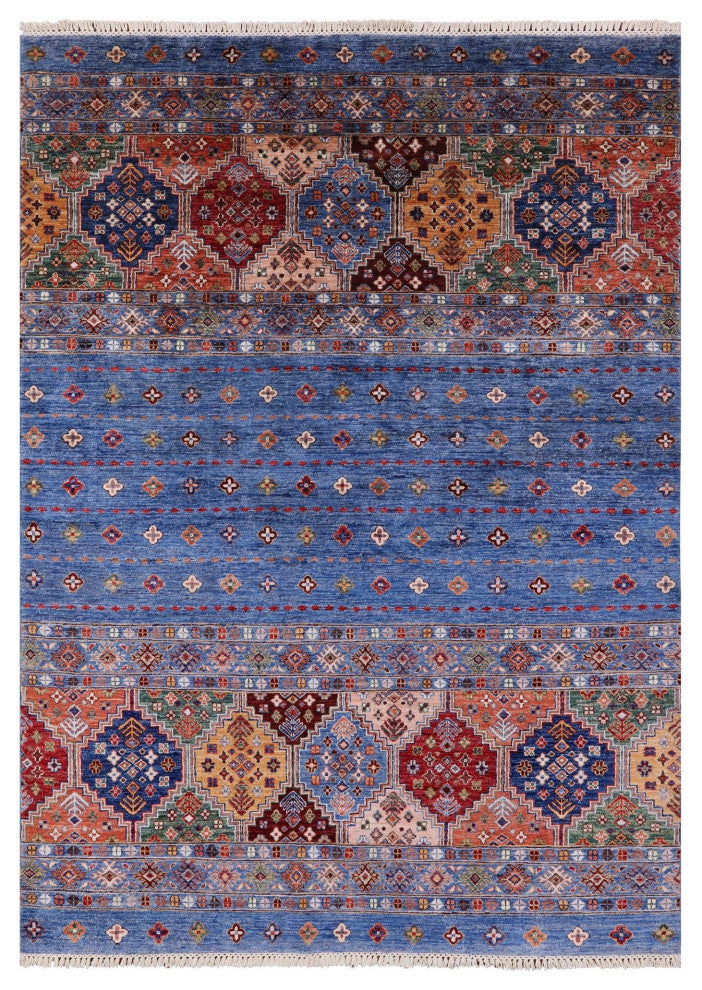 Super Kazak Khorjin Hand Knotted Wool Rug 5' 7" X 7' 10" Q10098