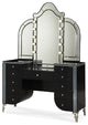 AICO Hollywood Swank Vanity Mirror, Black Iguana 03068RN-81