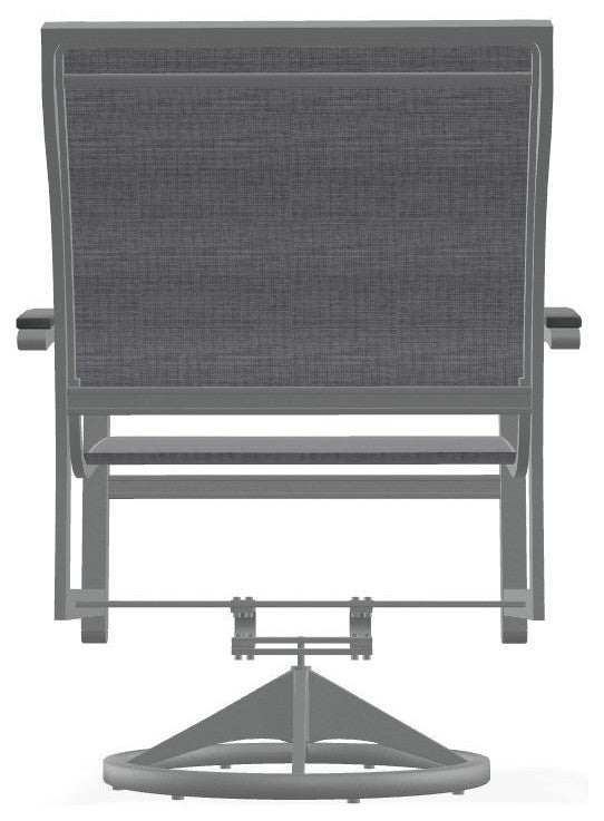 Bazza Sling Outdoor Swivel Rocker, Augustine Pewter/Graphite