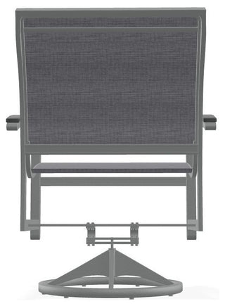 Bazza Sling Outdoor Swivel Rocker, Augustine Pewter/Graphite