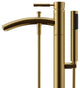 Taron Modern-Style Bathroom Tub Filler Faucet, Floor-mounted, Brushed Gold