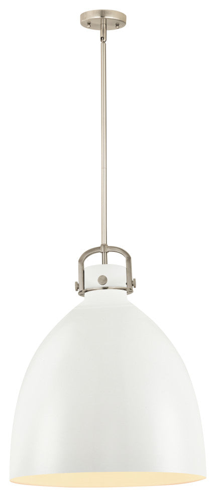 Innovations Lighting 710-1S-SN-M712-18W Newton Bell 1 Light 18" Pendant