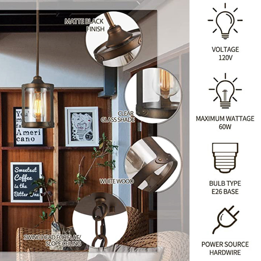 Brass farmhouse pendant Adjustable Hanging Light Modern Kitchen Island Light