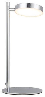 Fia 1 Light LED Table Lamp, Satin Chrome