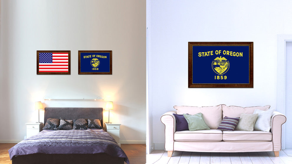 Oregon State Flag Canvas Print, 15"x21"