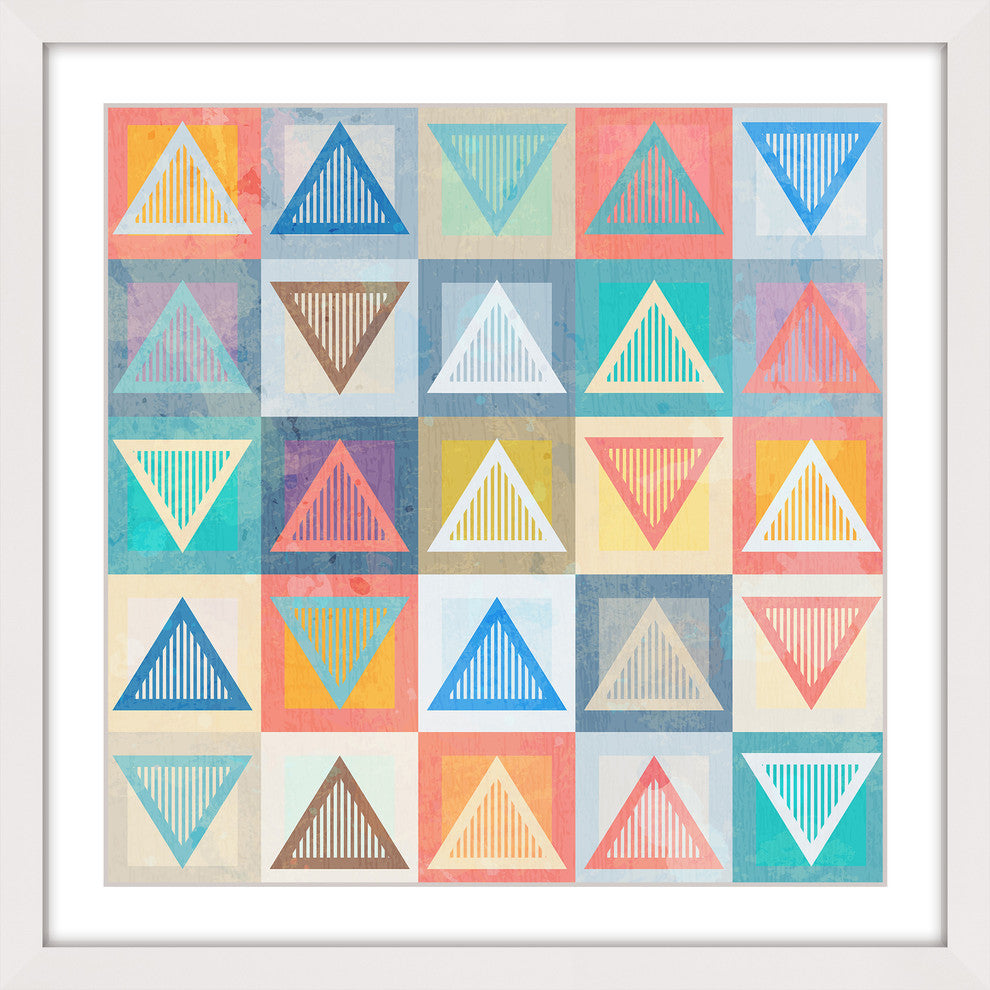 "Chalk Triangles" Framed Art Print