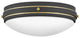 Hinkley Oliver 3-Light Medium Flush Mount 39053DMG, Dark Matte Gray