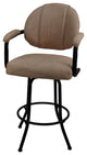 M-70 Swivel Bar Stool Metal Frame Counter 26", 30" Extra Tall 34", Basin Beige and Black, 26"