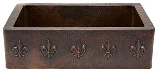 Premier Copper K75DB33199 33'' Copper Kitchen Double Basin Sink