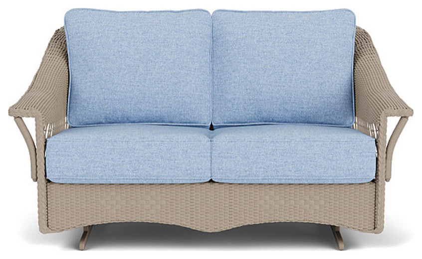 Lloyd Flanders Nantucket Loveseat Glider, French Beige, Demo Skyway