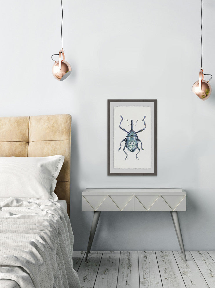 "Blue Beetle" Framed Painting Print, 24"x36"