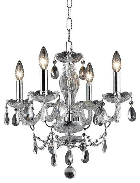 Elegant Princeton Pendant, Chrome Finish With Royal Cut Crystal