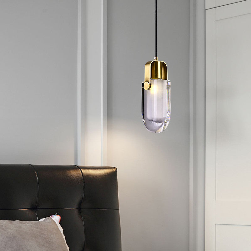 MIRODEMIÂ® Calice Ligure | Gold Crystal LED Pendant Light for Bedroom