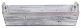 HomeRoots White Rustic Finish Wood Serving Tray With Handles
