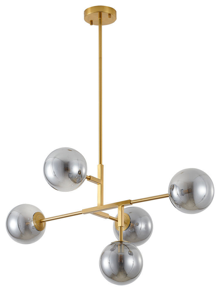 Ceiling Fixture, Gold, 31"x21"x13"