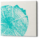 Epic Graffiti "Aqua Slice" by Linda Woods, Giclee Canvas Wall Art, 18"x18"
