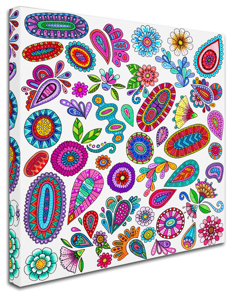 Hello Angel ''Doodle Salad'' Canvas Art, 35x35