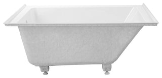 Vanity Art Alcove Soaking Acrylic Bathtub, Pure White, 48"x32", Right